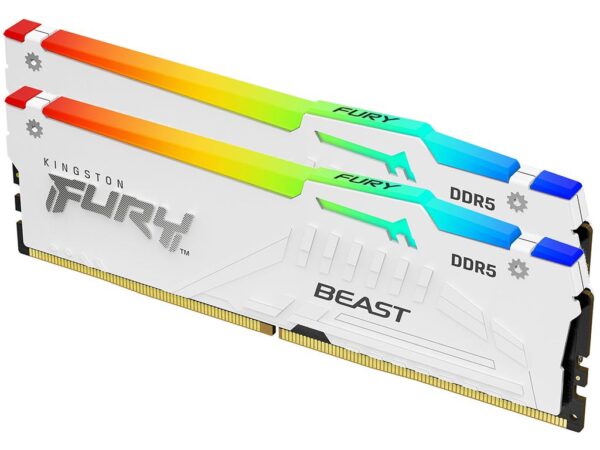 KINGSTON Memory KF556C36BWEAK2-64 FURY Beast White RGB DDR5 KINGSTON Memory KF556C36BWEAK2-64 FURY Beast White RGB DDR5