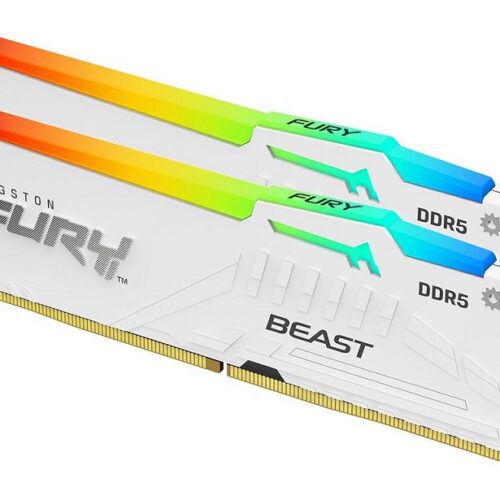 KINGSTON Memory KF560C30BWEAK2-32 FURY Beast WHITE RGB DDR5 KINGSTON Memory KF560C30BWEAK2-32 FURY Beast WHITE RGB DDR5