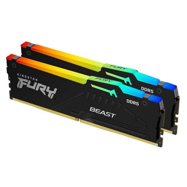 KINGSTON Memory KF564C32BBEAK2-64 FURY Beast Black RGB DDR5 KINGSTON Memory KF564C32BBEAK2-64 FURY Beast Black RGB DDR5