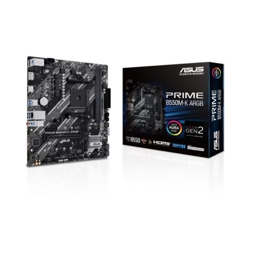 ASUS MOTHERBOARD PRIME B550M-K ARGB ASUS MOTHERBOARD PRIME B550M-K ARGB