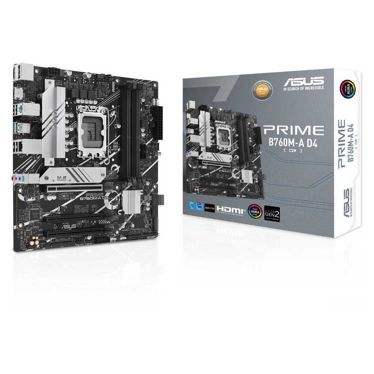 Asus MOTHERBOARD PRIME B760M-A D4-CSM, 1700, - TWO DOTS