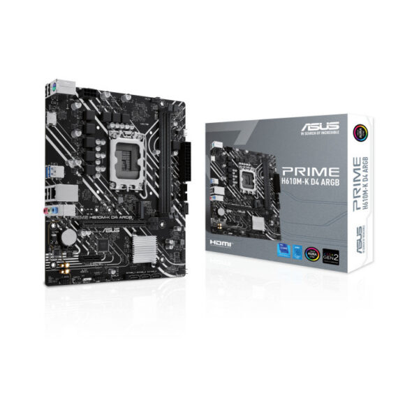ASUS MOTHERBOARD PRIME H610M-K D4 ARGB ASUS MOTHERBOARD PRIME H610M-K D4 ARGB