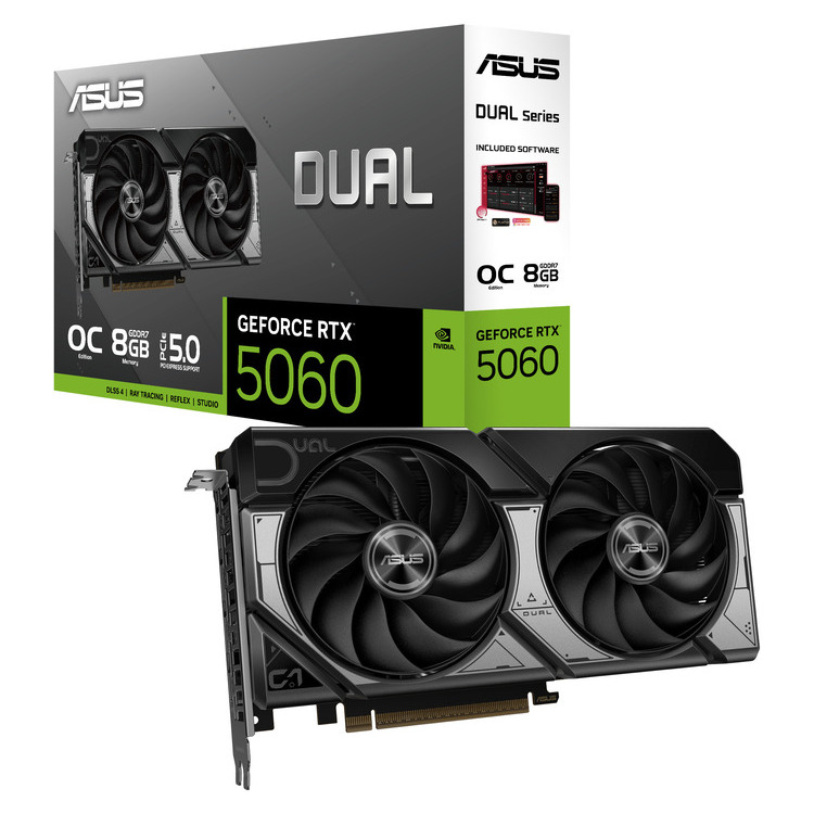 Asus VGA DUAL-RTX5060-O8G, 8GB - TWO DOTS