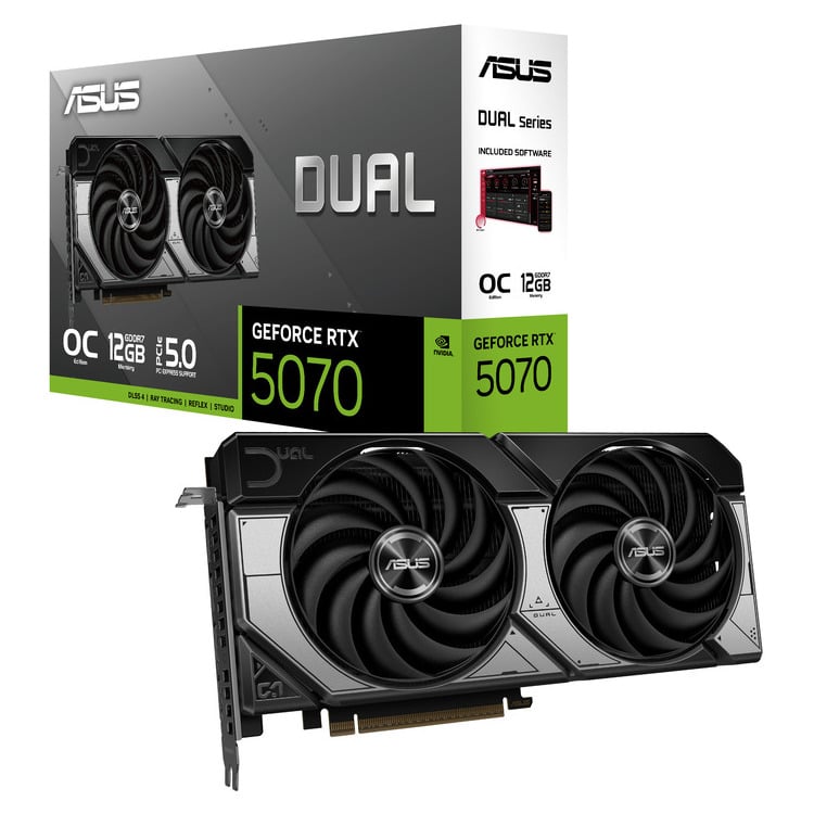 Asus VGA DUAL-RTX5070-O12G, 12GB - TWO DOTS
