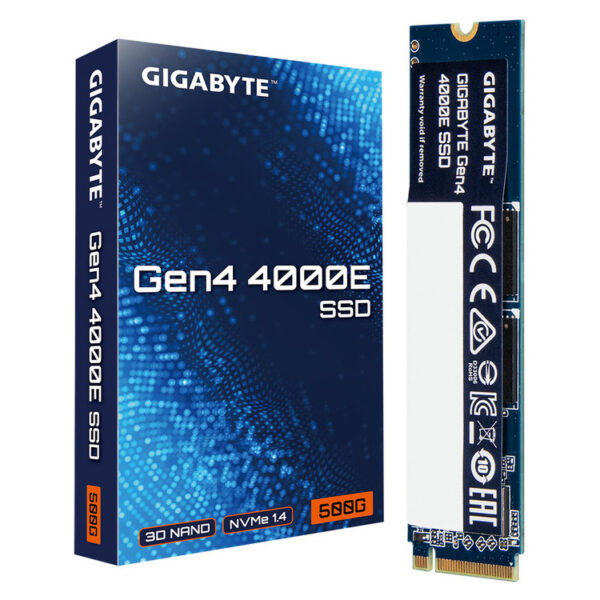 GIGABYTE SSD NVMe M.2 Gen4 4000E 500GB PCIe GIGABYTE SSD NVMe M.2 Gen4 4000E 500GB PCIe