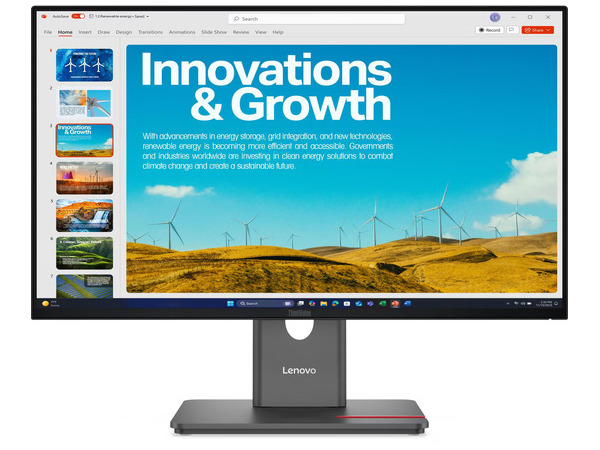 LENOVO Monitor ThinkVision P24QD-40 23.8&apos;&apos; QHD IPS, HDMi, Display Port, Height adjustable, 3YearsW