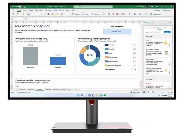 LENOVO Monitor ThinkVision P27q-30 27&apos;&apos; QHD IPS