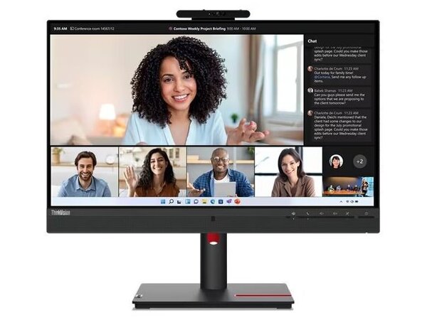 LENOVO Monitor ThinkVision T24mv-30 23.8&apos;&apos; FHD IPS, Slim Bezel, HDMi, Display Port, USB+USB-C, Ethernet,Height adjustable, 3YearsW