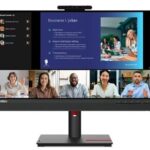 LENOVO Monitor ThinkVision T24v-30 23.8&apos;&apos; FHD IPS, Slim Bezel, HDMI, Display Port, VGA, Height adjustable, Webcam, Speakers, 3YearsW