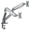 ANDA SEAT Monitor ARM / Stand A6D-2S  Silver White Dual, Weight Capacity (per Screen): 2-9kg