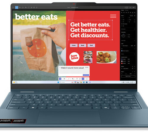 282-94-LVCNYG74R LENOVO Laptop Yoga 7 2-in-1 14AKP10 14" WUXGA OLED/Ryzen AI 7-350/16GB/1TB/AMD Radeon 860M/Win 11 Home/3Y Premium/Tidal Teal