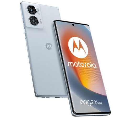 MOTOROLA Edge 50 Fusion Smartphone 6.7"/Snapdragon 7s/8GB/256GB/5G/Android 14/Marshmallow Blue (Vegan Leather)