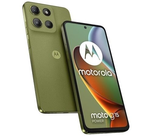 MOTOROLA Smartphone G15 Power, 6.72"/MediaTek Helio G81/8GB/256GB/Android 15/Iguana Green (Vegan Leather)
