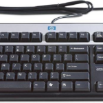 HP Standard Basic Keyboard Wired USB Black/Silver English US New Open Box