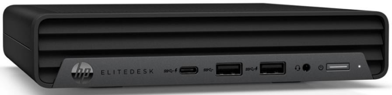 HP EliteDesk 800 G6 DM refurbished mini desktop - SKU DM-31S34UC-453W7EC - front product view