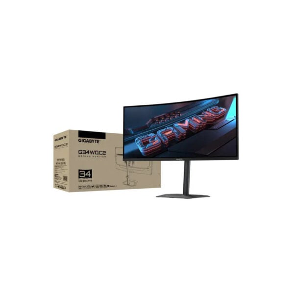 GIGABYTE Monitor G34WQC2 34'' VA 1ms 200Hz, HDMI, DP, 3YearsW