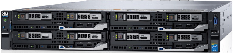 Dell Poweredge FX2S /w 4 x FC640 each with: (2 x SFF) 2 x Xeon E5-2680v4/32GB/Perc H730/No Rails