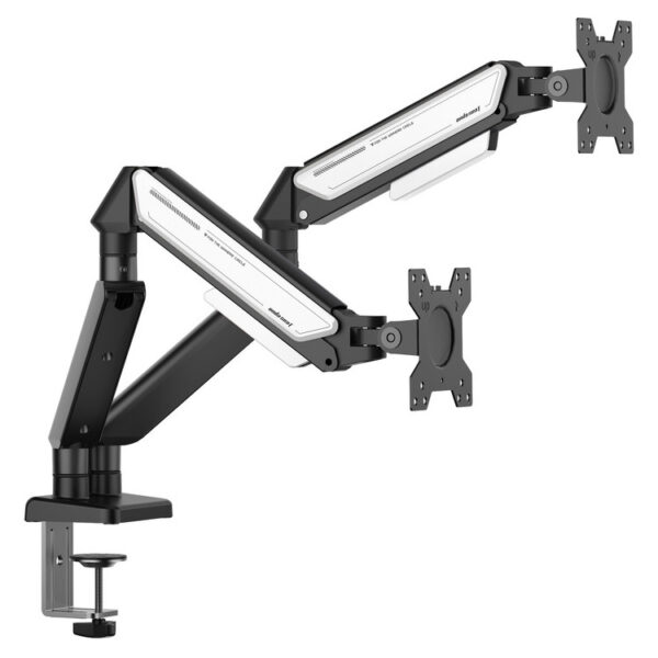 ANDA SEAT Monitor ARM / Stand A6D-2S Black White Dual, Weight Capacity (per Screen): 2-9kg