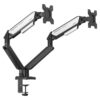 ANDA SEAT Monitor ARM / Stand A6D-2S Black White Dual, Weight Capacity (per Screen): 2-9kg