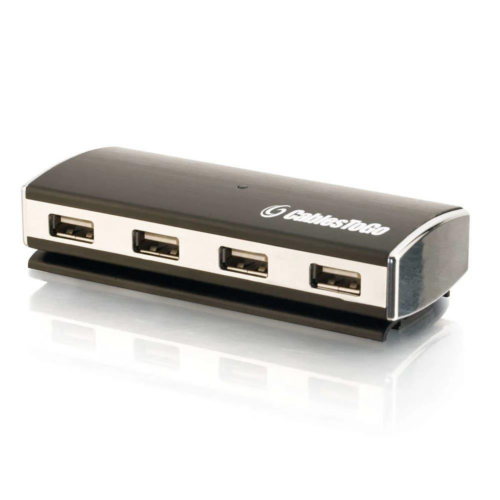 4450e5f2-5d1e-41fe-b26e-fc9aab5cb8b4 C2G 4-PORT USB 2.0 ALUMINIUM USB HUB /w PSU
