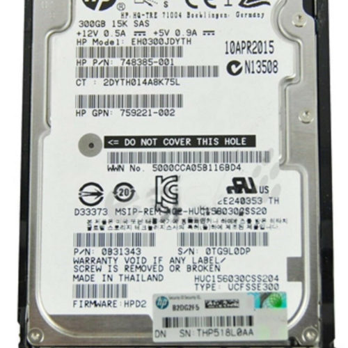 HDD HP 300GB SAS 12G 2.5" 15K