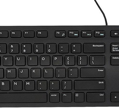 Dell KB216 Multimedia Keyboard Wired USB Black Belgian New Open Box