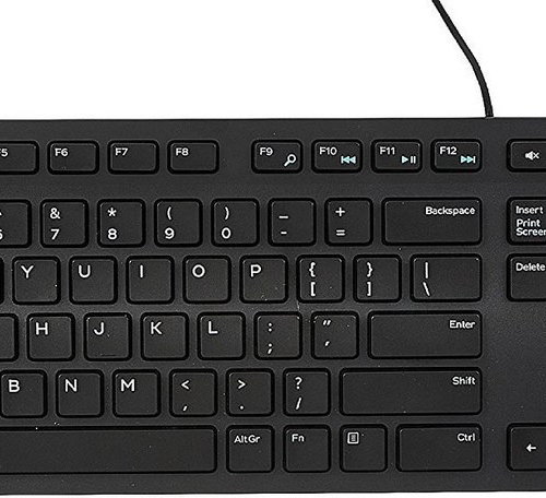 Dell KB216 Multimedia Keyboard Wired USB Black Danish New Open Box