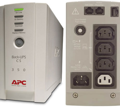 APC Back UPS BK350EI CS 350VA Stand By APC Back UPS CS 350VA Stand - TWO DOTS