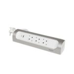 Legrand SurgeArrest 3 Outlets 1m Cable Corner White/Silver