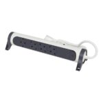 Legrand SurgeArrest 4 Outlets 1.5m Cable CFT White/Grey Rotating