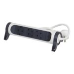 Legrand SurgeArrest 3 Outlets 1.5m Cable White/Grey Rotating