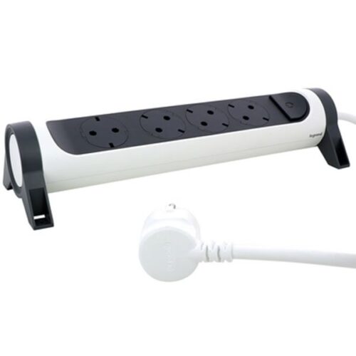 Legrand SurgeArrest 4 Outlets 1.5m Cable White/Grey Rotating