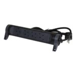 Legrand SurgeArrest 4 Outlets 1.5m Cable Black/Grey Rotating