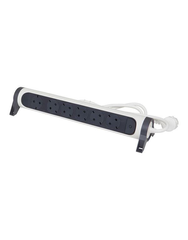 Legrand SurgeArrest 6 Outlets 1.5m Cable White/Grey Rotating Legrand SurgeArrest 6 Outlets 1.5m Cable White/Grey Rotating