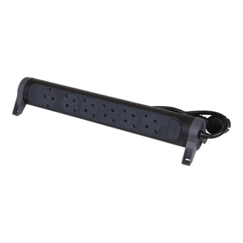 Legrand SurgeArrest 6 Outlets 1.5m Cable Black/Grey Rotating