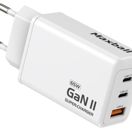 MAXBALL Charger T826 GaN II 3-Ports USB 65W White