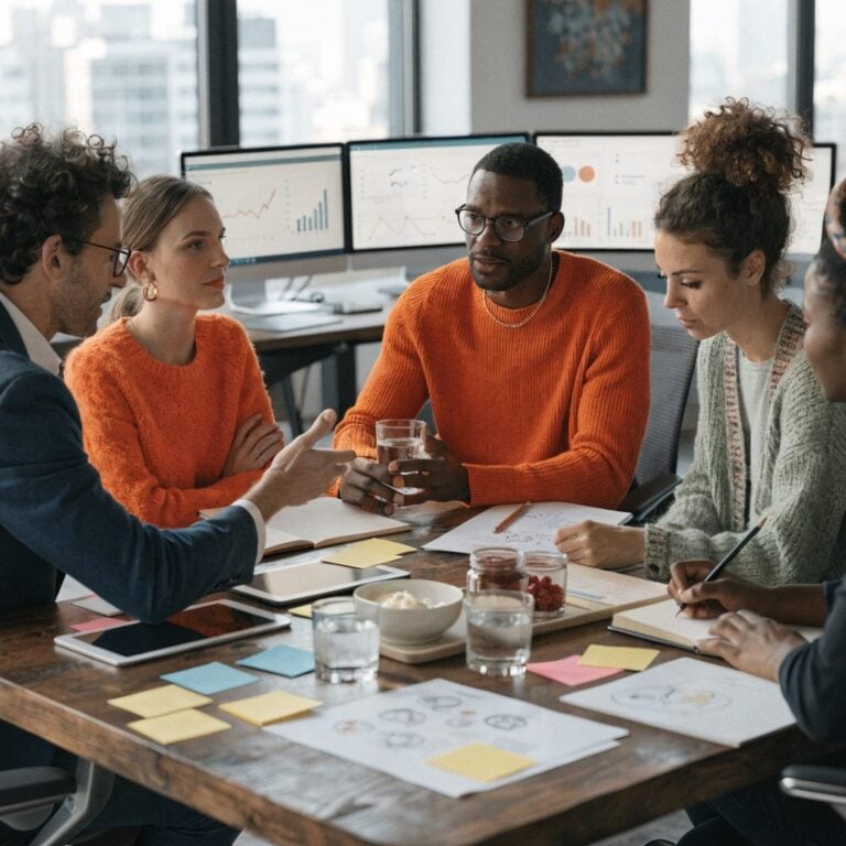 TWO DOTS product marketing team reviewing AI agents for e-commerce strategy