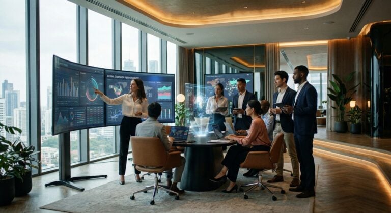 A team at the agency is analyzing data to automate personalized ads using TWO DOTS technology.