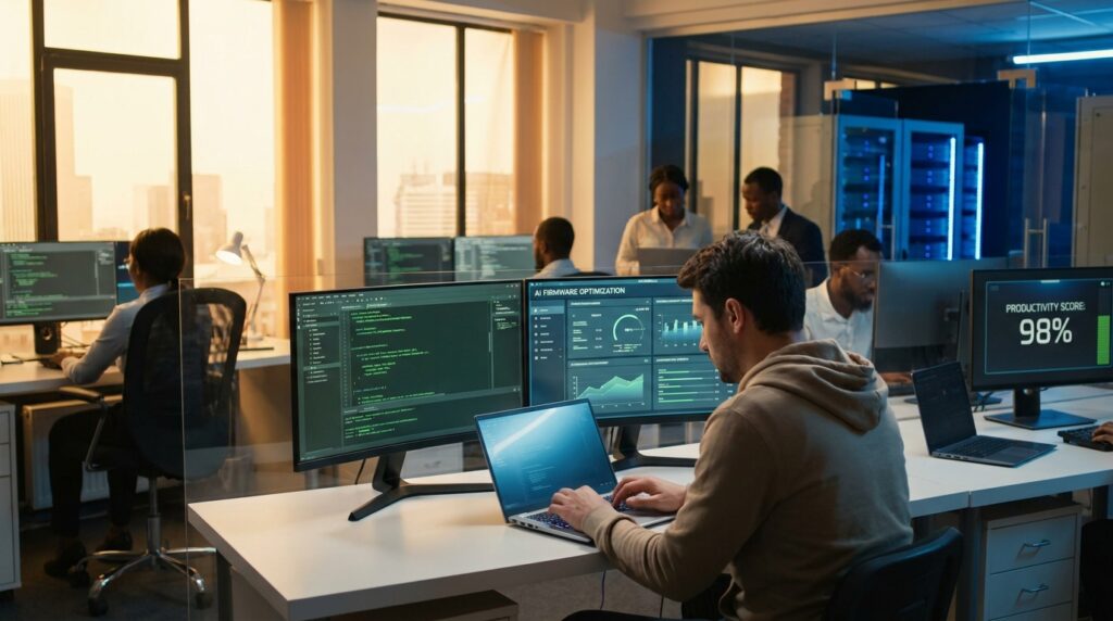 Ένας μηχανικός firmware χρησιμοποιεί εργαλεία τεχνητής νοημοσύνης της TWO DOTS για αυξημένη παραγωγικότητα.