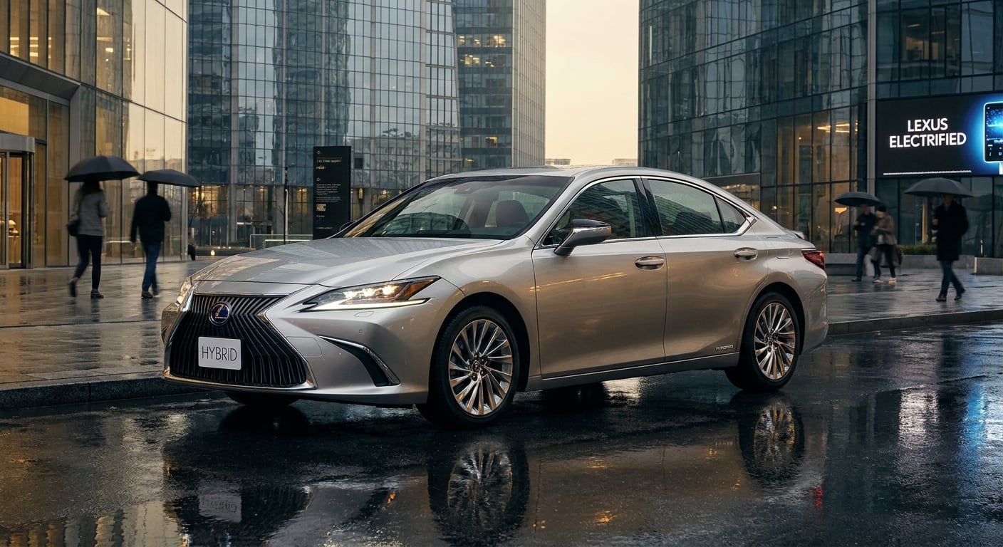 Το υβριδικό Lexus ES της TWO DOTS σε αστικό περιβάλλον αναδεικνύει την τεχνολογία των υβριδικών αυτοκινήτων
