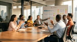 Strategic meeting at TWO DOTS to enhance the user experience through user experience techniques