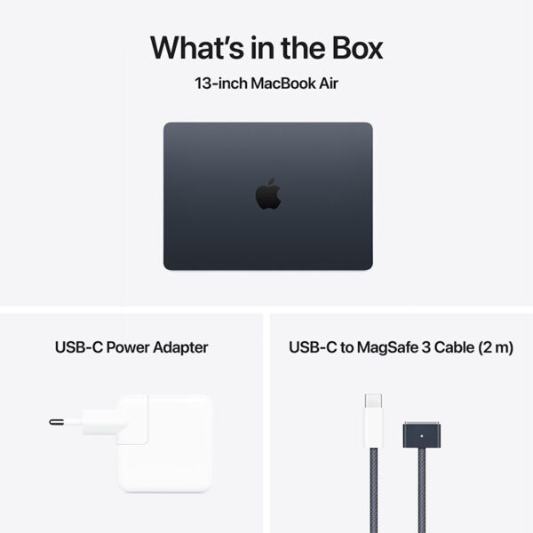 MacBook_Air_13-inch_M4_Midnight-4 Apple MacBook Air 13-inch: Apple M4 chip with 10-core CPU and 10-core GPU, 24GB, 512GB - Midnight