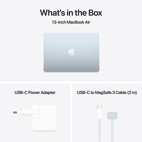 Apple MacBook Air 13-inch: Apple M4 chip with 10-core CPU and 8-core GPU, 16GB, 256GB - Sky Blue