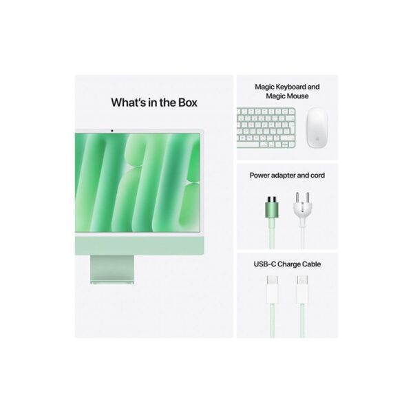 Apple iMac 24-inch with Retina 4.5K display: M4 chip with 10c CPU and 10c GPU, 24GB, 512GB - Green