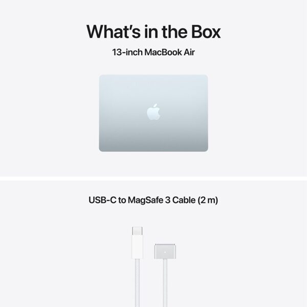 Apple MacBook Air 15-inch: Apple M5 chip with 10-core CPU and 10-core GPU, 24GB, 1TB - Sky Blue