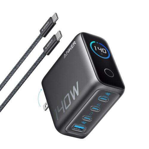 ANKER WALL CHARGER 140W 3X USB-C 1X USB-A GREY ANKER WALL CHARGER 140W 3X USB-C 1X USB-A GREY