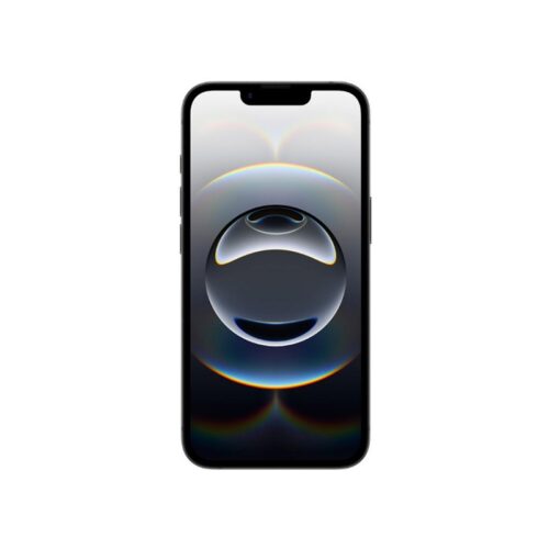 Apple iPhone 16e Black μπροστινή όψη με Super Retina XDR OLED