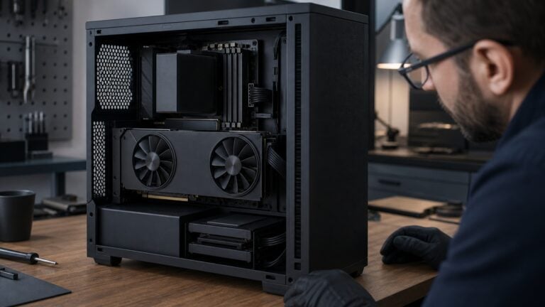 Μηχανικός αξιολογεί hardware για MoE μοντέλα στην άκρη