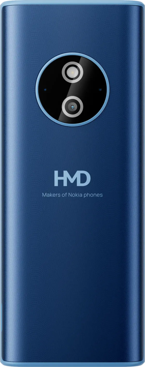 Nokia 210 4G Dark Blue - Back Nokia 210 4G Blue feature phone - rear view