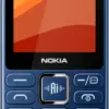 Nokia 210 4G Dark Blue - Front Nokia 210 4G Blue feature phone - front view